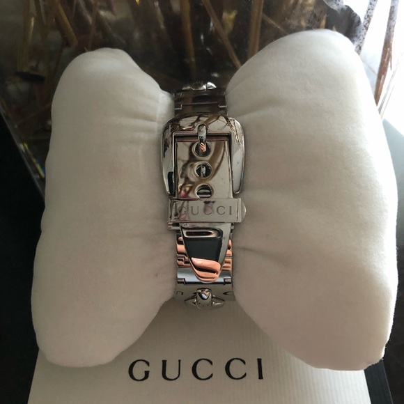 Gucci Maina Chain Black Dial Steel Women's Watch - Picture 8 of 8